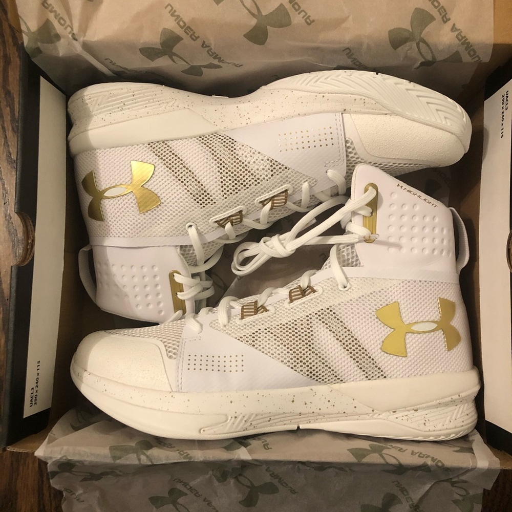 Under Amour White Highlight Ace Volleyball Shoes
